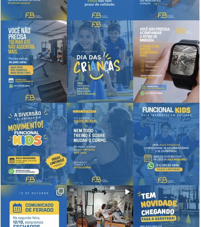 Feed do Instagram de FB Studio Corporal